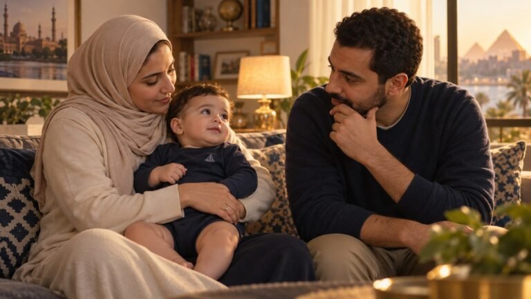 أسرة تسأل عن تورم كيس الصفن عند الأطفال والقيلة المائية — صورة تعبيرية مولّدة